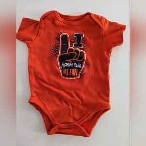 Orange Fighting Illini Kids One Piece